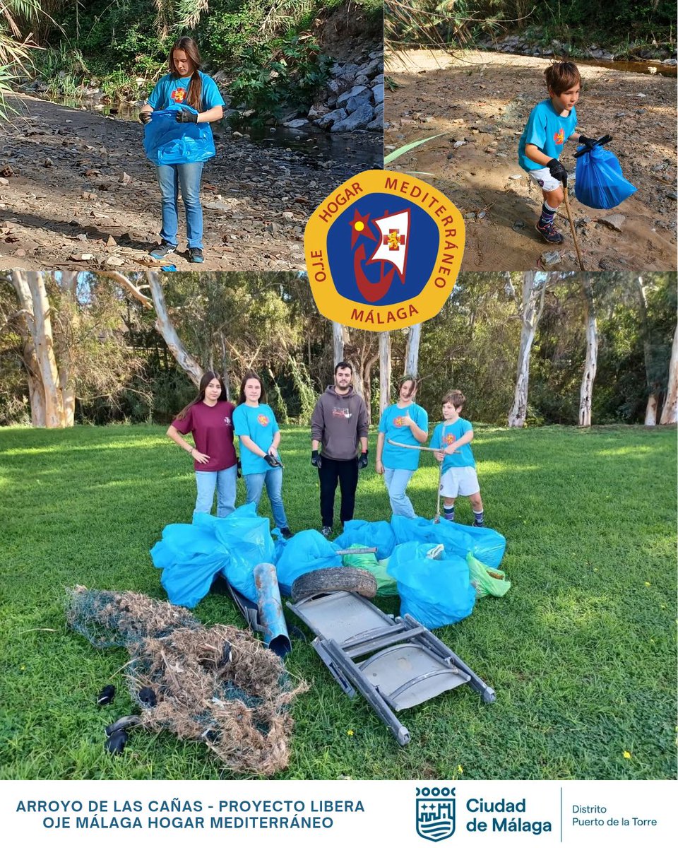 PuertodlTorre's tweet photo. 🌳Afiliados de OJE Málaga Hogar Mediterráneo han realizado una limpieza dentro del Proyecto Libera en el Arroyo de las Cañas, del cual han extraído 230 kilos de basura.
#oje #soliva #distrito10málaga #PuertoDeLaTorre #Málaga
#ValeQuiénSirve #ArroyolasCañas https://t.co/dPn12XpleX