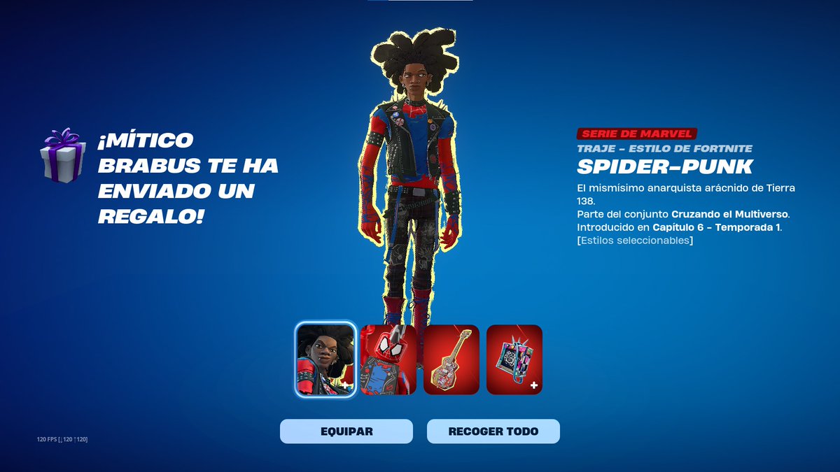 Que grande Jose Luis el Jimmy/Mitico Brabus!! Menudo regalazo me acabo de encontrar en el Fortnite!! Muuchas Gracias por el regalazo de Navidad!!!! Un Abrazote enormeeee!!!! ❤️❤️