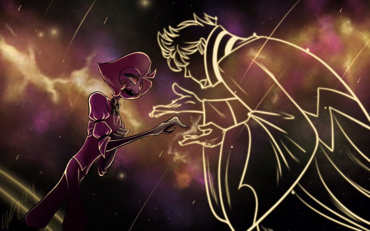 Emmitsu_Art's tweet photo. I’m having too much fun with these! The coloring on this is honestly one of my favorites 😭😭😭 ❤️❤️❤️

#HazbinHotelAdam #HazbinHotelLucifer #adamsapple #lookmyway #redraw #luciferxadam #lucifermorningstar #lucifer https://t.co/FtPCsyuX9Z