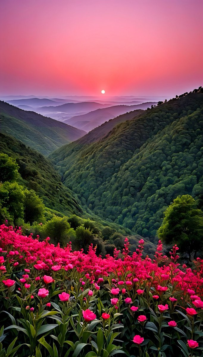 VisualHeals's tweet image. A sea of pink blooms embracing the setting sun

#VisualHeals