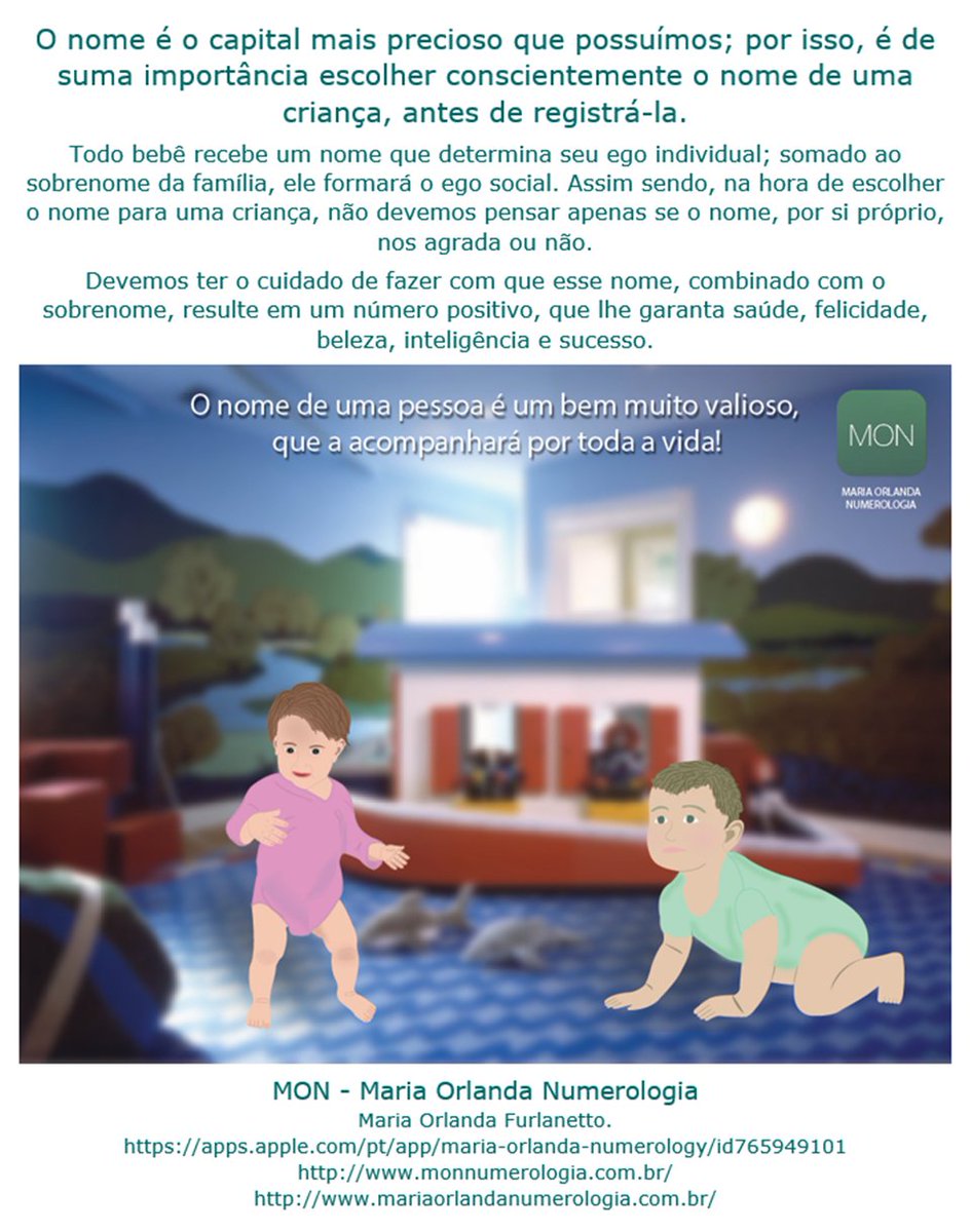 monumerologia's tweet photo. O melhor presente que você pode dar a seu filho, antes do registro civil, é uma Consultoria de nomes. Um nome correto tem o dom de abrir portas.
https://t.co/q5fGbIjJQ6
https://t.co/4PeSTXY5DT

#mariaorlandanumerologia #bebê #nome #nomedebebê #nomeparabebê #nomedecriança https://t.co/1J33Gsit9Q