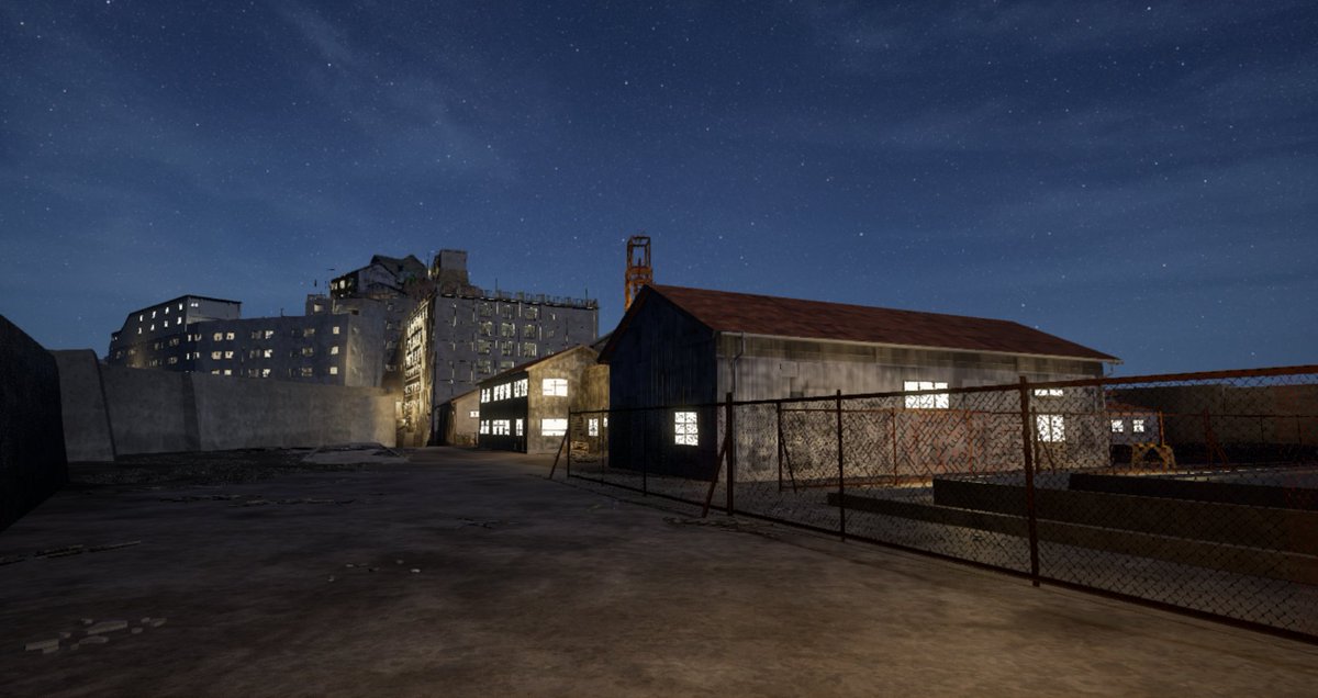 軍艦島の星月夜。
#軍艦島 #廃墟 #UnrealEngine #VR #メタバース軍艦島