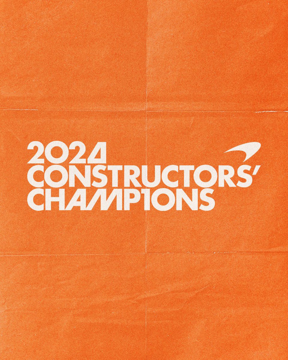 McLAREN RACING, YOU ARE THE 2024 CONSTRUCTORS’ CHAMPIONS!!!!!! 🧡

#AbuDhabiGP #McLaren #McLarenRacing #McLarenF1 #F1 #Formula1 #ForeverForward #FansLikeNoOther #WhateverItTakes