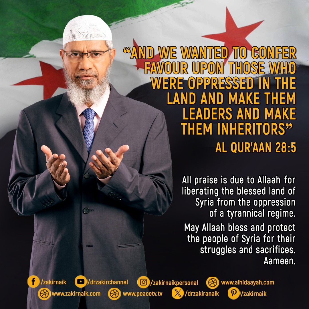 Dr Zakir Naik tweet media
