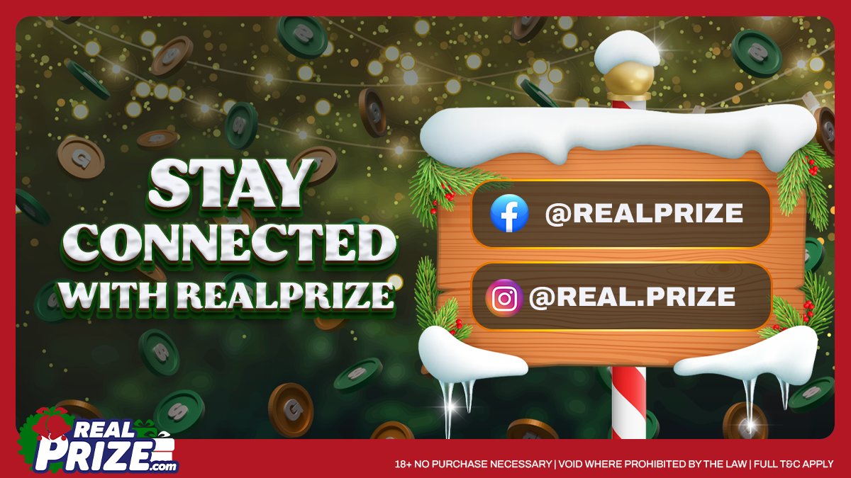 RealPrizecom's tweet photo. Don't miss a beat! 💰 Follow us for exclusive updates, giveaways and more! 🥰 Facebook: https://t.co/cVu6pDxvS1 and Instagram: https://t.co/PUDI4uxF0P  #RT if you connected with us on all our channels! 📱 https://t.co/w0y8ATgzzb