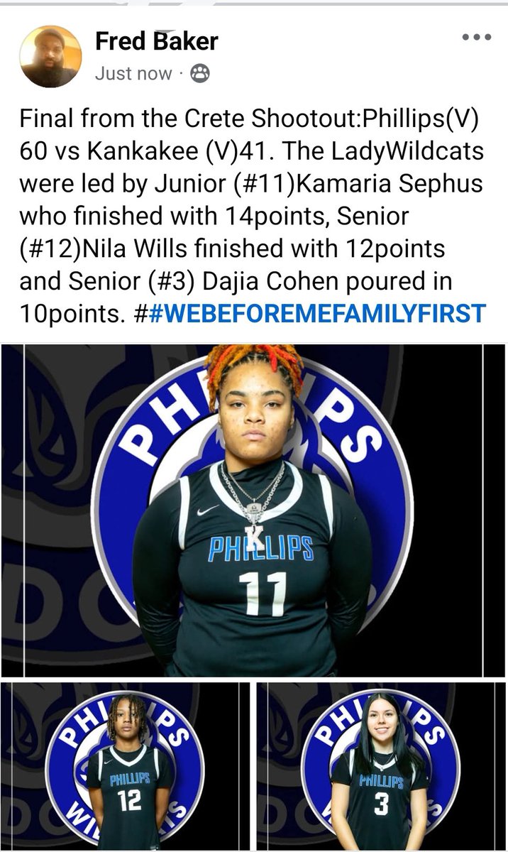WILDCATSGIRLSBB's tweet photo. Great win yesterday from the Lady Wildcats vs Kankakee High School. 🐾💙 https://t.co/y3Cm9MG0ih