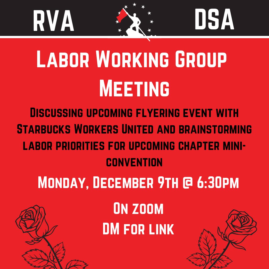 Hop on a zoom with us tomorrow at 6:30pm to discuss the upcoming Starbucks Workers United Flyering Event and brainstorming labor priorities for the 2025 mini Chapter Convention! DM for the link!