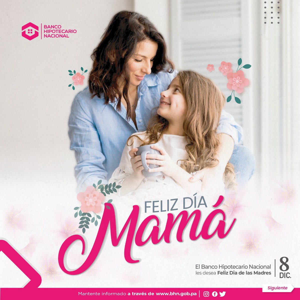 En BHN, felicitamos a todas las madres valientes y esforzadas, que día a día luchan por el bienestar de sus familias y por salir adelante. ¡Que disfruten su día al máximo, y que Dios las bendiga abundantemente!🩷 #diasdelasmadres #bhn #primeradama #bancohipotecarionacional