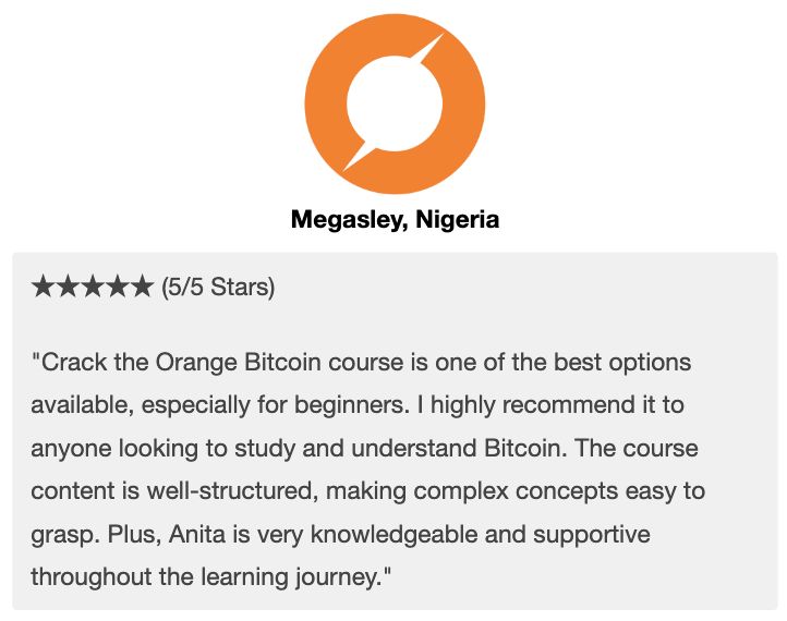 Bitcoin for Fairness (@bffbtc) on Twitter photo β π Check out what our graduate Megasley from #Nigeria π³π¬ has to say about the <a href="/cracktheorange/">Crack the Orange</a> (L)earn Bitcoin course ... β π Check out what our graduate Megasley from #Nigeria π³π¬ has to say about the <a href="/cracktheorange/">Crack the Orange</a> (L)earn Bitcoin course ...