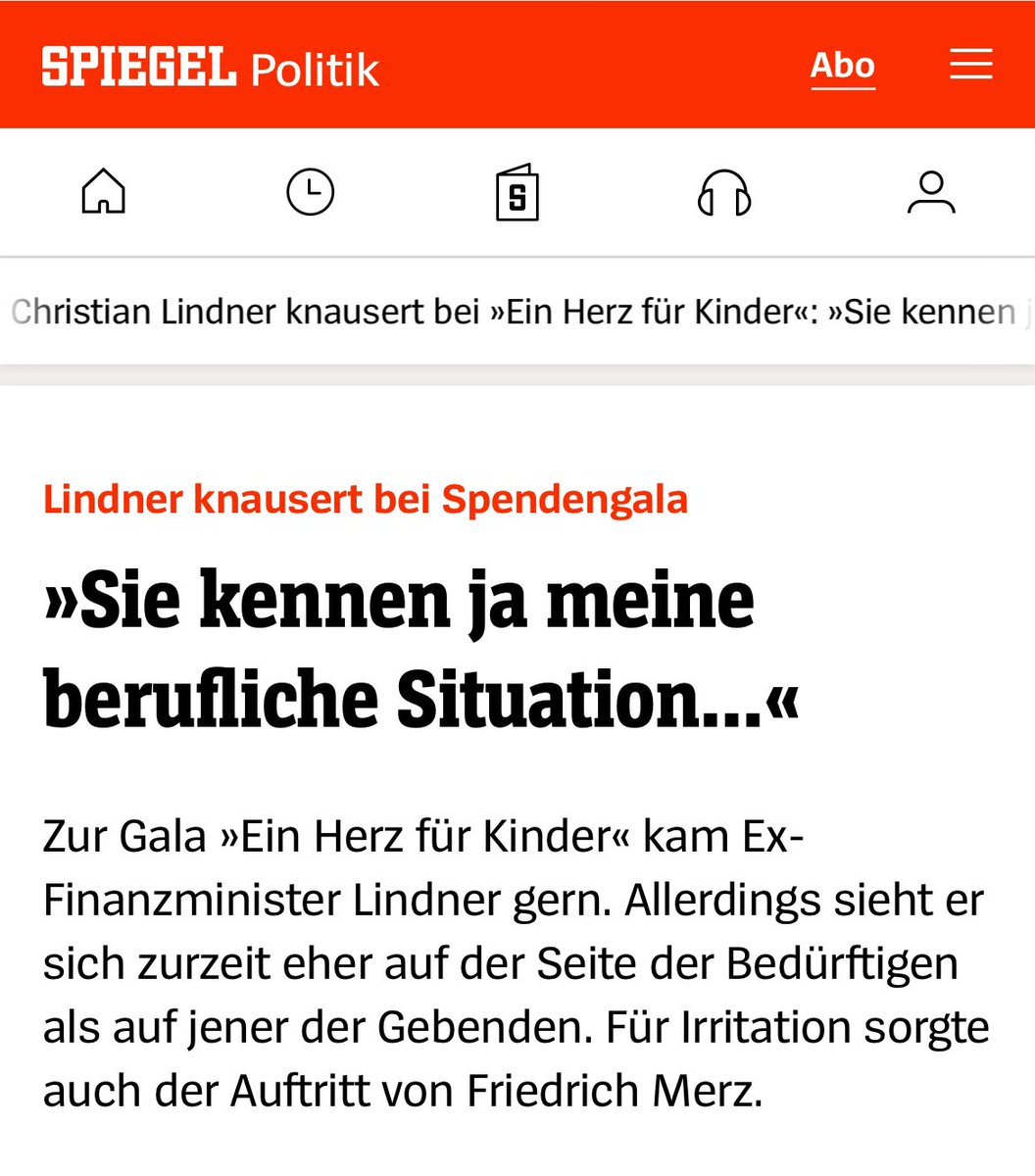 schwurbelhunter's tweet image. Christian #Lindner wurde angefragt wegen #Spenden für „Ein Herz für Kinder“ und antwortete:

»Sie kennen ja meine berufliche Situation...«

😂😂 So eine armselige Gestalt 
Dienstwagen weg und nun nagt er am Hungertuch? Klar…