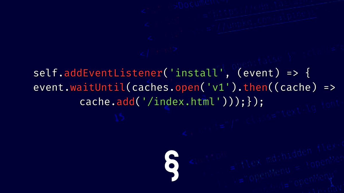 Smart_Snippet's tweet photo. 🌐 Set up a Service Worker for offline capabilities.
#ServiceWorker #OfflineFirst #SmartSnippet #AllDayDSK https://t.co/TMtXY9KN7I