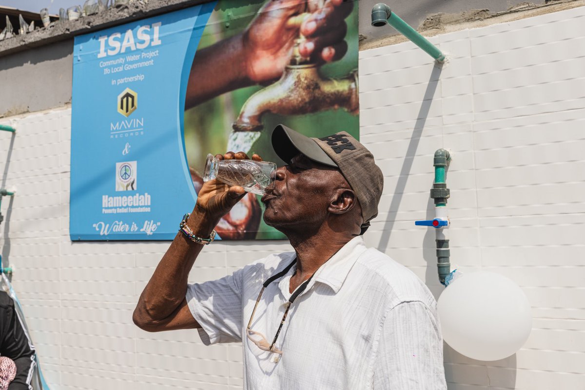 MavinRecords's tweet photo. We’re delighted to announce the opening of our Community Water Project in Isasi, Ifo Local Government, in partnership with Hameedah Poverty Relief Foundation (HAPREF). 

This project reinforces our commitment to empowering communities by providing essential amenities and fostering growth. ❤️