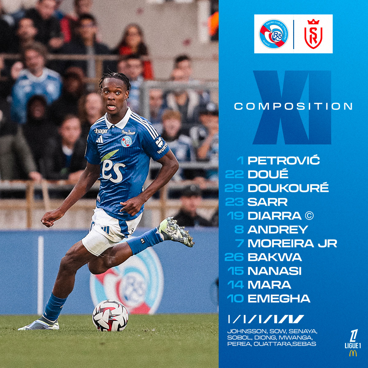 RCSA_English's tweet image. Ema is back!

Here&apos;s our XI for #RCSASDR