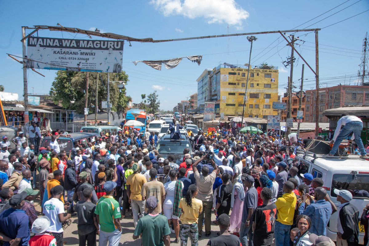 rigathi's tweet photo. After worshipping with the faithful at the PCEA Kasarani Parish, in Nairobi County,  I acknowledged greetings from the People of Mwiki area. 

We continue to engage the people of Kenya on the political, social and economic situation on our Nation. 

Several leaders, including Murang'a Senator Joe Nyutu, Nyandarua Senator John Methu, members of parliament Hon. James Gakuya (Embakasi North), John Kaguchia (Mukurweini), Wanjiku Muhia (Kipipiri), Njeri Maina (Kirinyaga Woman rep) members of the county assembly led by Sam Kago among others were present.