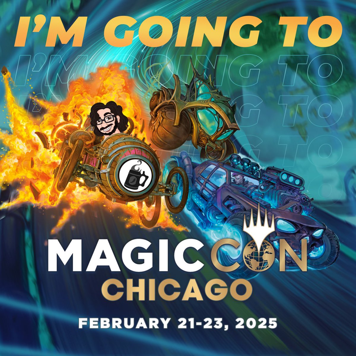 Get in brewer, we're going to MagicCon!

I'm so excited to return to #MCChicago in 2025! Eternally grateful to <a href="/wizards_magic/">Magic: The Gathering</a> for the opportunity!

Early bird ticket sales start Monday, December 9th. Bookmark this post to follow this link!
mtg.social/MCChicagoCreat…

See y'all there