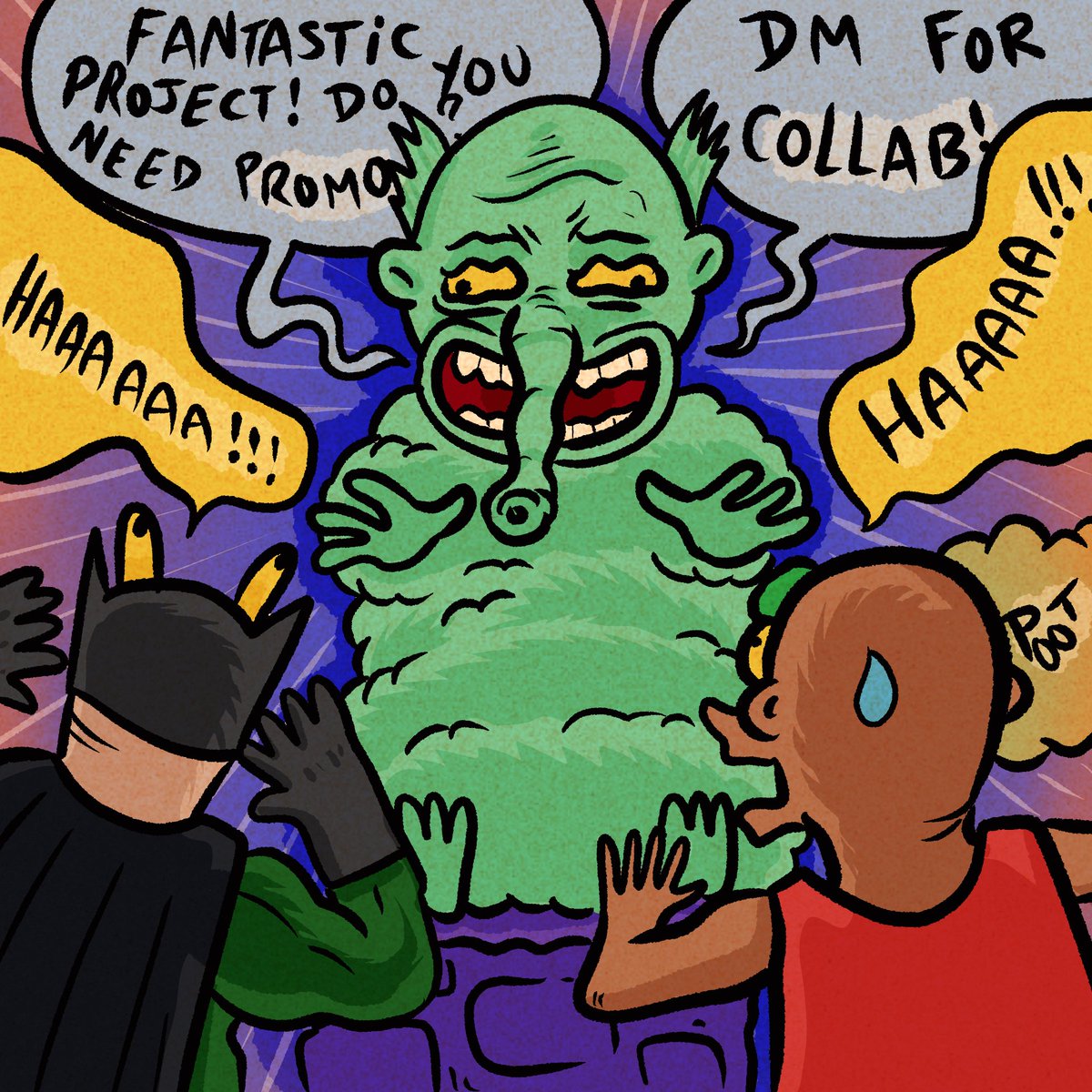 batmanandteddy's tweet photo. Haaaaaaaa! my worst nightmare...Crypto Marketers ๐ซฃ
Even Feng Fong is one of them ๐ฅ
#art #artcoin #memecoin #solana #cryptomarketer #comics #story #crypto https://t.co/NHIUUok9Cg