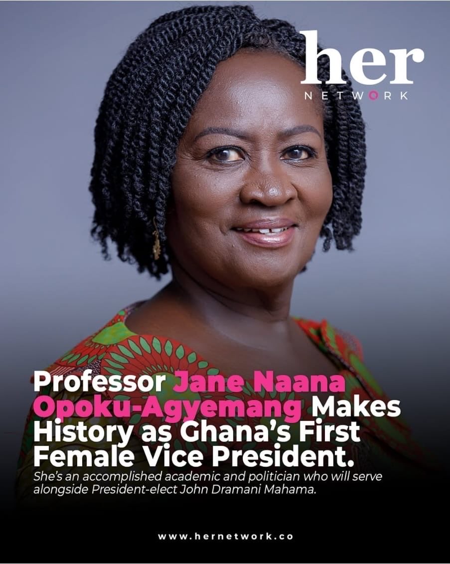 Ennybabes's tweet photo. Congratulations to the First Female Vice President of Ghana! 🇬🇭
Your humility, care, and dedication to service will undoubtedly make a difference. A true trailblazer and a woman of many firsts—Ghana is in great hands!

Keep inspiring us all, Ma. 🙌 #Trailblazer #FirstFemaleVP https://t.co/35vVmuv2bD