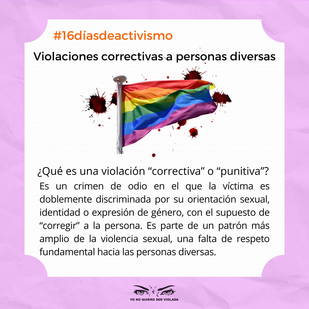 YViolada's tweet photo. La violencia sexual motivada por discriminación por orientación sexual, identidad o expresión de género, pasa desapercibida y  los daños provocados a las víctimas son considerados "merecidos". 

Las víctimas tienen dificultades para obtener justicia. https://t.co/1PTBLfCuWr