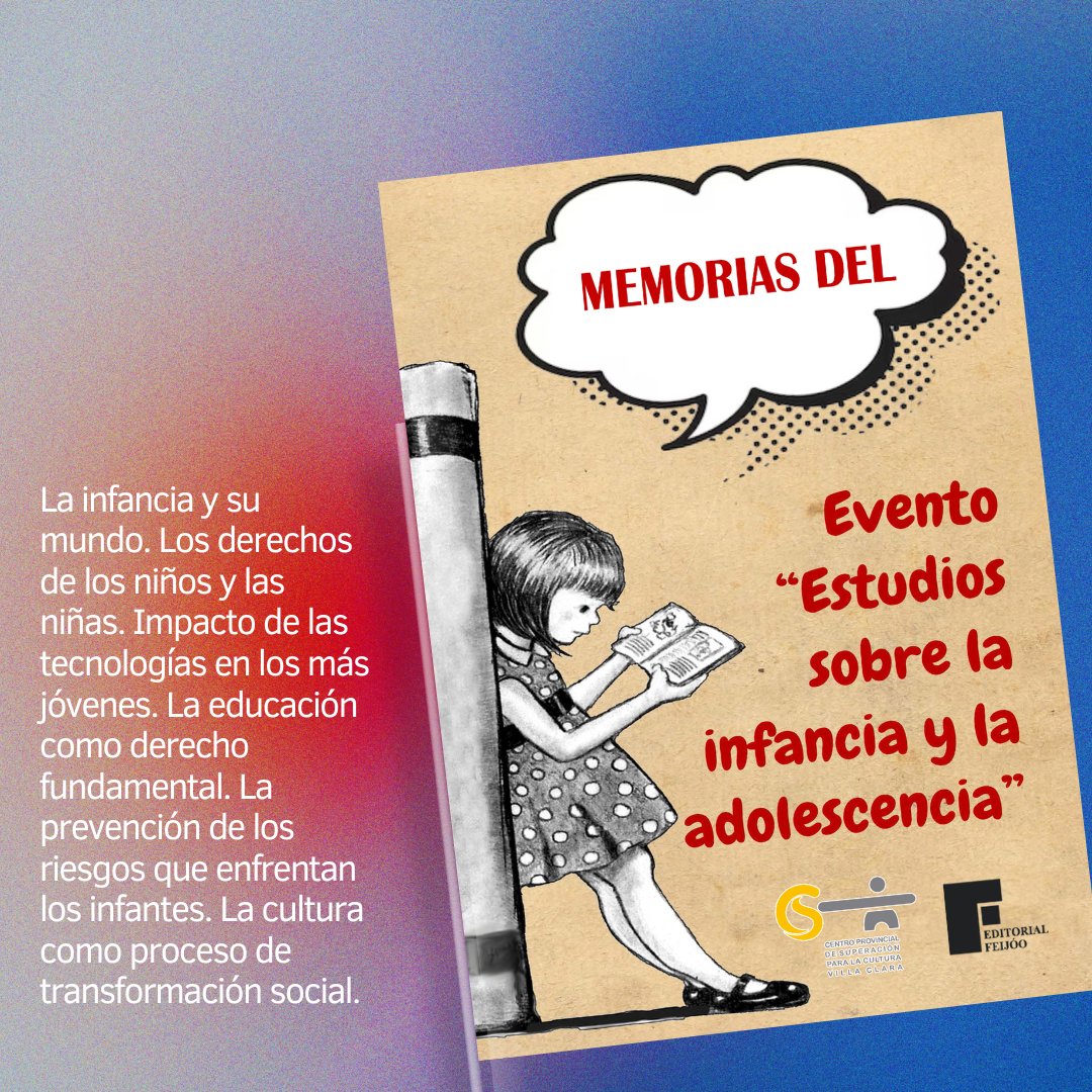 superacionvc's tweet photo. 📚✨ ¡𝐍𝐮𝐞𝐬𝐭𝐫𝐚 𝐫𝐞𝐜𝐨𝐦𝐞𝐧𝐝𝐚𝐜𝐢ó𝐧 𝐝𝐞 𝐥𝐞𝐜𝐭𝐮𝐫𝐚! 

Hoy compartimos el libro "Memorias del Evento Estudios sobre la infancia y la adolescencia 2024", publicado por la Editorial Feijóo.

Disponible en: 
https://t.co/pulQRhTfiY

#CubaEsCultura https://t.co/XWM7Iczoq5