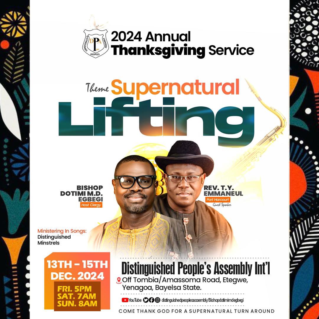 endonizipporah's tweet photo. That you’re alive is a good reason to be grateful  for, reflect on what God has done for you 2024.

Come join us on the 15th /December as we give God thanks for His goodness for the Year 2024 at Distinguished people’s Assembly,off Tombia Amassoma road,Yenagoa Bayelsa state. https://t.co/tznnbo4AS3