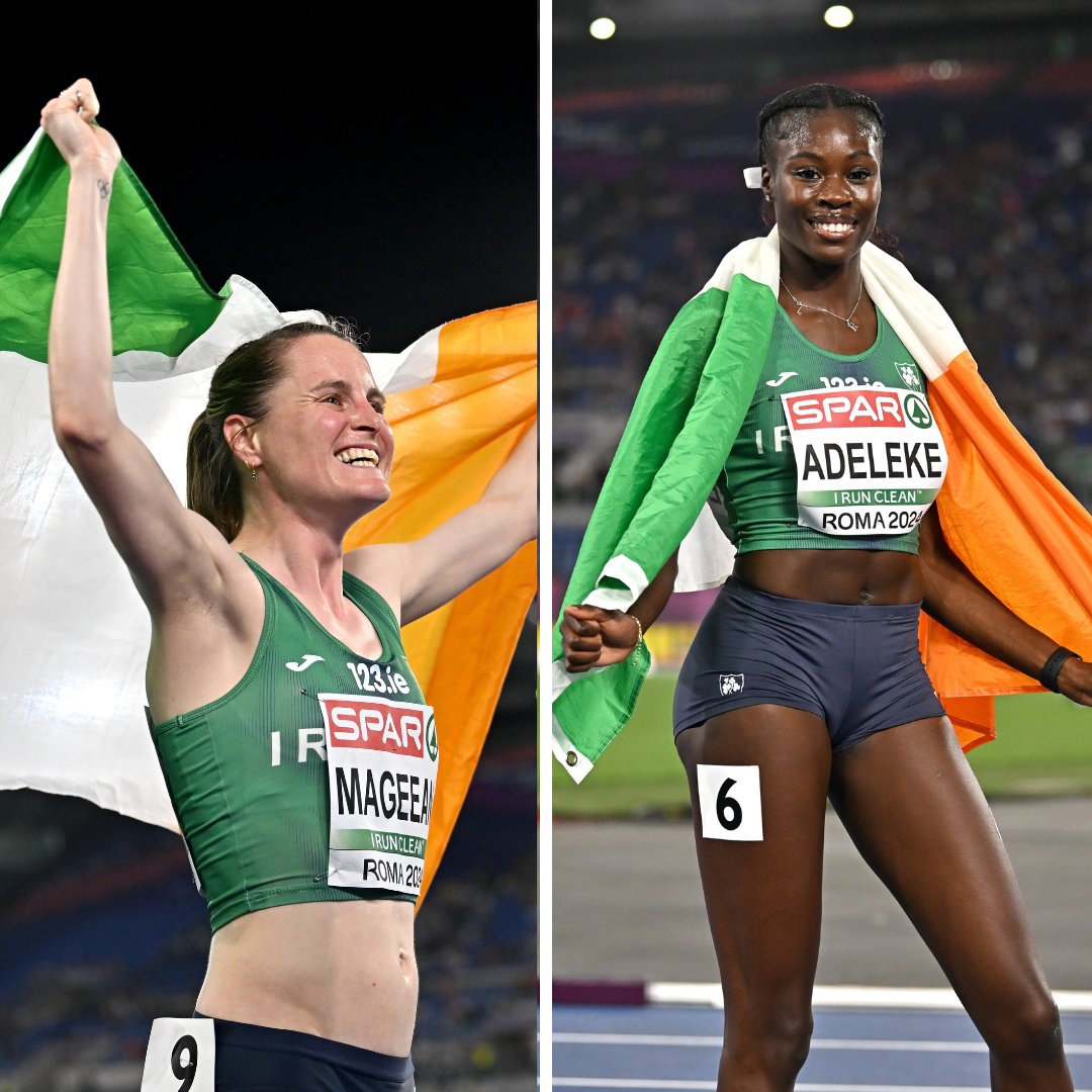 Congratulations to Ciara Mageean and Rhasidat Adeleke who have been nominated for the RTÉ Sport Sportsperson of the Year award🤩🙌

📺The awards ceremony takes place on Sunday, 15 December, with the action broadcast live on RTÉ One and RTÉ Player from 9.30pm👍

#IrishAthletics