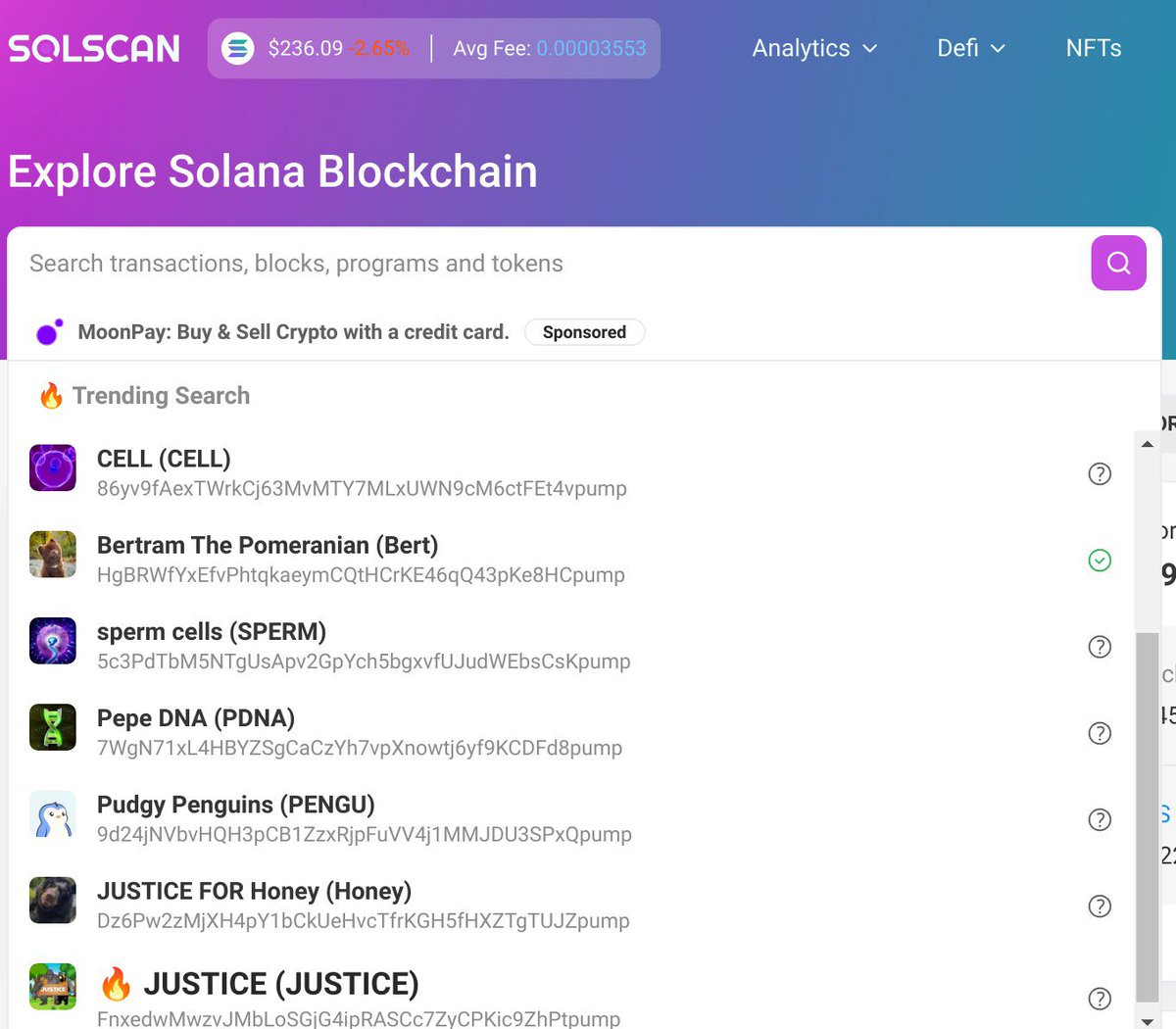 JUSTICEONSOLANA's tweet photo. JUSTICE has just entered Solscan trending 🔥 https://t.co/Xo7omJuI0T