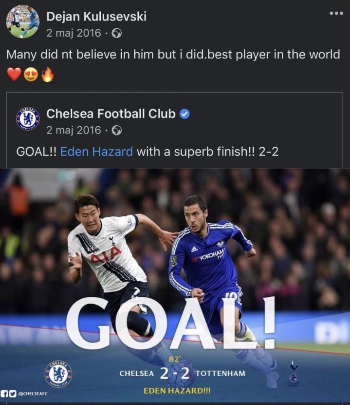 I just realised. Dejan Kulusevski celebrated Spurs bottling the title in 2016.