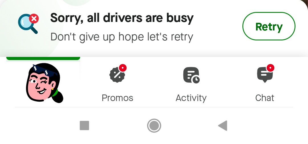 WTH banget <a href="/gojekindonesia/">Gojek Indonesia</a> ! Bisa2 nya orderan lama ga bisa dicancel. Giliran udah nunggu hampir 2jam dicancel. Tanggung jawab!!! maagku udah kambuh ini 

Bisa2 nya nulis dont give up hope lets retry