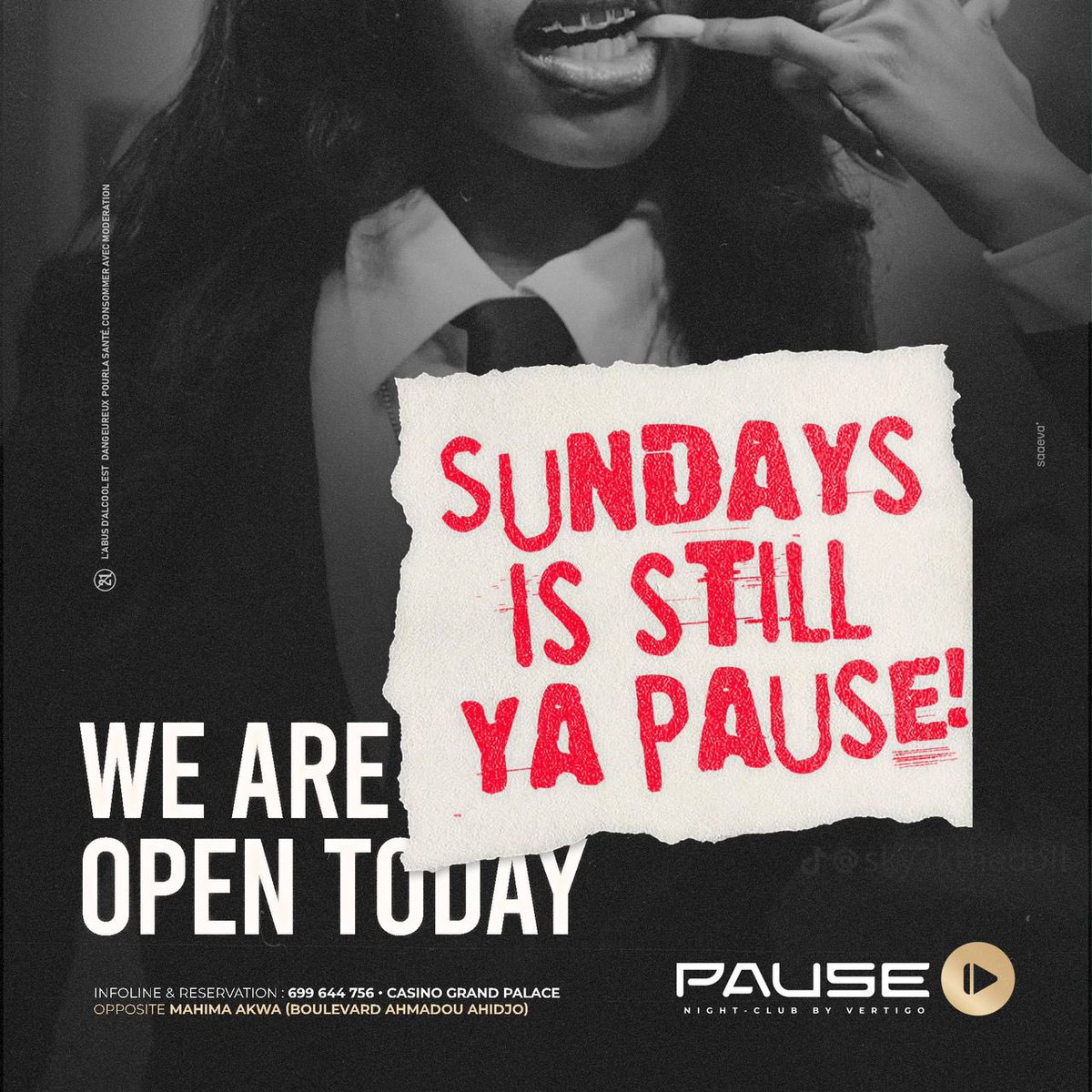 pausebyvertigo's tweet photo. We are open on Sunday 😆
#pausenightclub #doualabynight https://t.co/6JKD5GrL6q