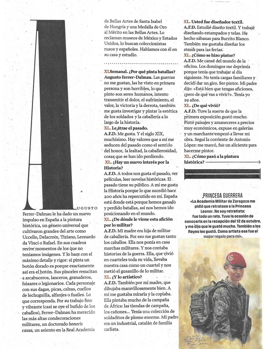 Sergbar's tweet photo. ”Yo lo que pinto son seres humanos, su sufrimiento y valor, la victoria y la derrota”.
🖋️ @Furibilbao con @DalmauFerrer en @XLSemanal #PintordeBatallas @perezreverte #Rocroi https://t.co/i8sLwR5c2C