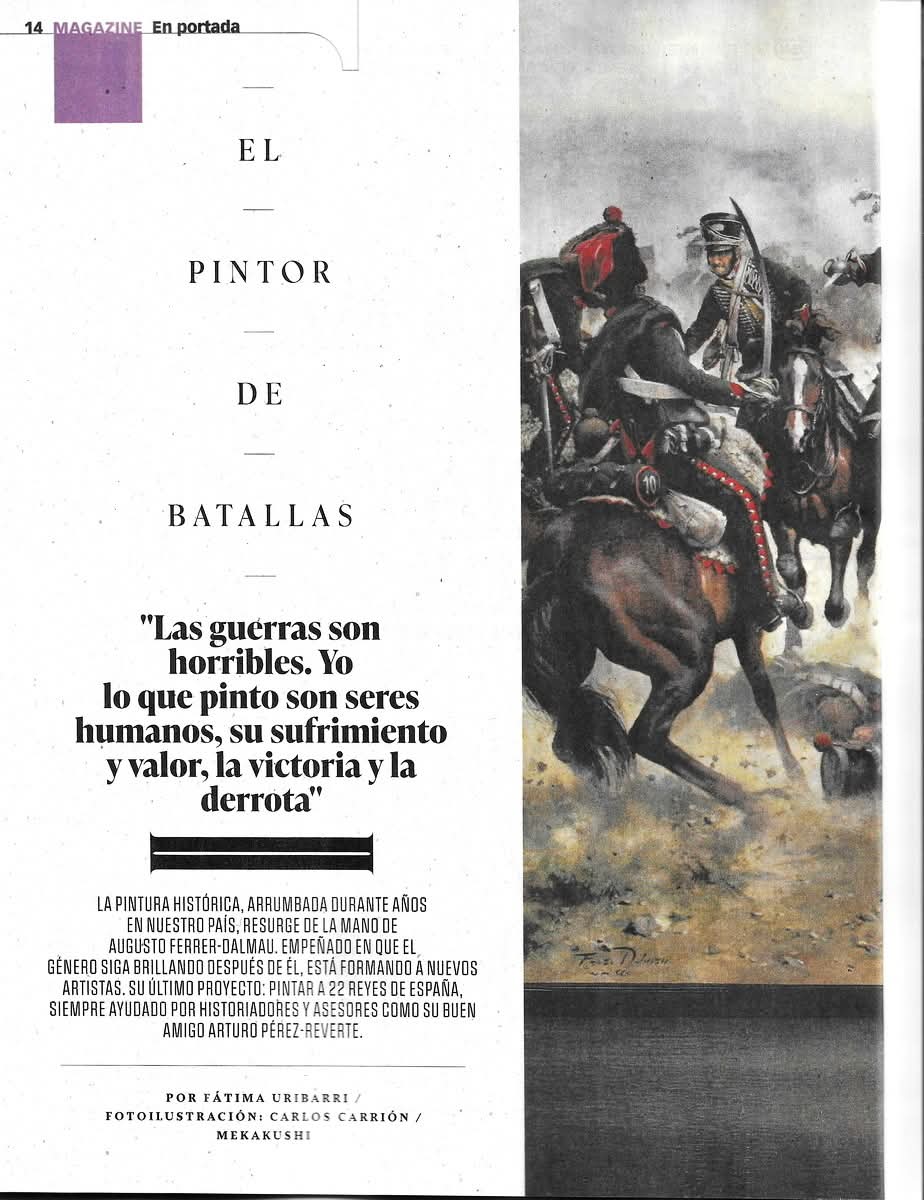 Sergbar's tweet photo. ”Yo lo que pinto son seres humanos, su sufrimiento y valor, la victoria y la derrota”.
🖋️ @Furibilbao con @DalmauFerrer en @XLSemanal #PintordeBatallas @perezreverte #Rocroi https://t.co/i8sLwR5c2C