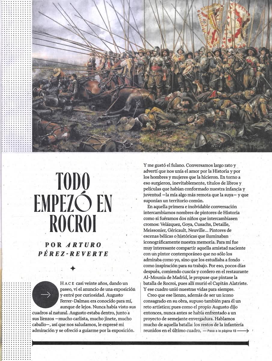 Sergbar's tweet photo. ”Yo lo que pinto son seres humanos, su sufrimiento y valor, la victoria y la derrota”.
🖋️ @Furibilbao con @DalmauFerrer en @XLSemanal #PintordeBatallas @perezreverte #Rocroi https://t.co/i8sLwR5c2C