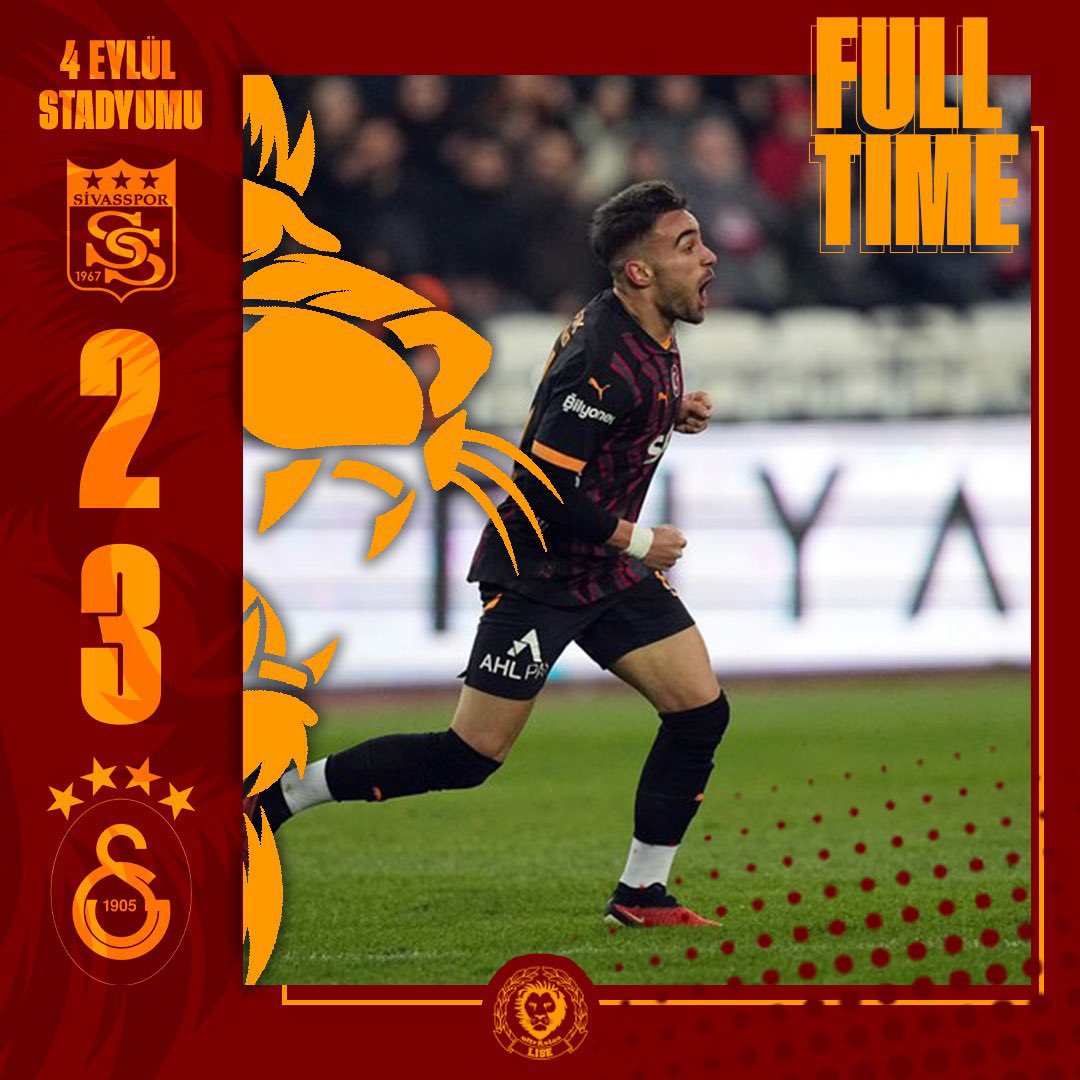 Maç Sonucu | Sivasspor 2 - 3 GALATASARAYIMIZ

⚽️ 36’ Yunus Akgün
⚽️ 45’ Victor Osimhen
⚽️ 53’ Barış Alper Yılmaz

#uALiseMuğla 
#uAMuğla
#uALise