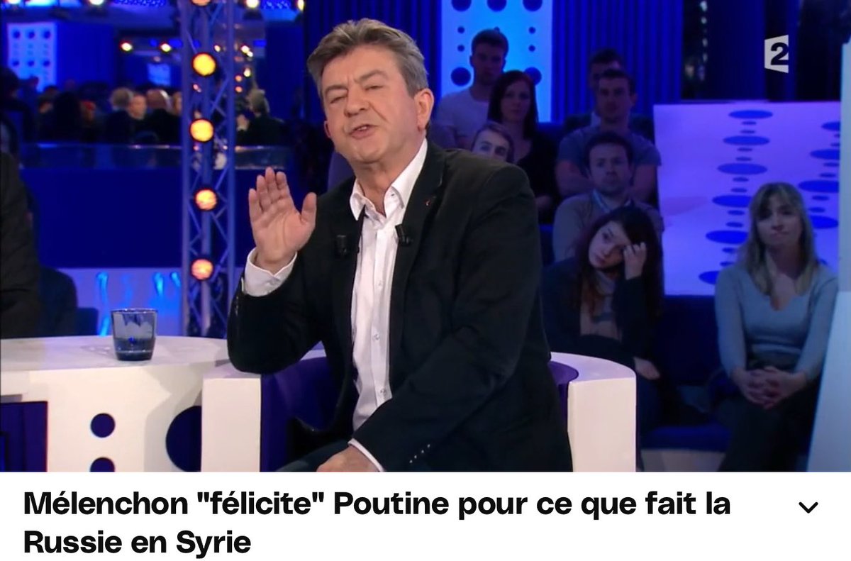 AmourskyCyrille's tweet photo. @ObsDelphi La photo est en effet trompeuse comme le disent certains car Melenchon était dans son rôle politico-diplomatique à ce moment-là, 

La fallacie du tout ou rien de certains dans les commentaires qui tentent de blanchir les discours de JLM est ridicule. 

Il a soutenu Assad. Point. https://t.co/Ar44VUm1Mj