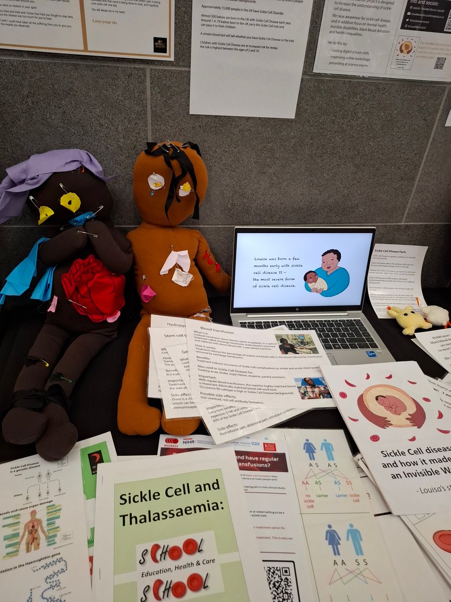 InvisWarriorSCD's tweet image. These incredible dolls were made by y10 STEM Futures students @icoutreach this summer, and joined the #InvisibleWarrior team last week at the @imperialcollege #Lates to highlight #InvisibleDisabilities during #DisabilityHistoryMonth. #sicklecellawareness #SCDwarrior