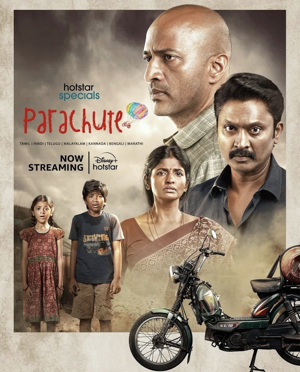 Reviewmachioffl's tweet photo. #Parachute - Decent Watch 👍

Both the kids are fabulous. 
Kishore, Krishna &amp; Kani done their part well. 

@disneyplusHSTam https://t.co/MTSPSwOYKi