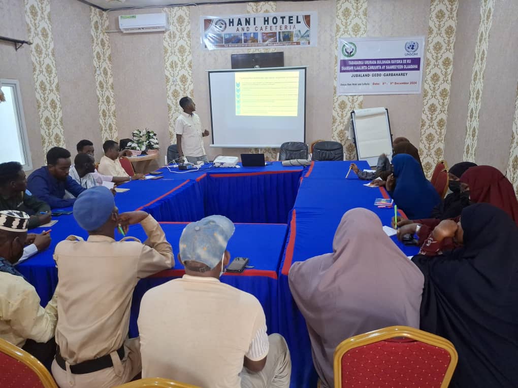 SomaliSogud's tweet photo. Day one 08/12/2024 Waxaan #Training  uqabaney Civil society ka gobolka Gedo-gaar ahaan #Garbahaarey Tababarkaas oo looga hadlaayey #Protection of #Children #Affected by Armed #conflict wuxuu socondoona #two days Funded @UNTMIS_ implementation partner by #SOGUD. https://t.co/KlvDYJxxrD