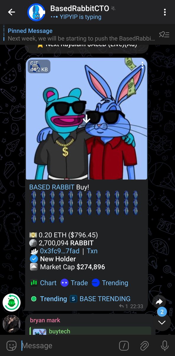 RabbitBaseNew's tweet photo. $RABBIT making new ATH 🚀 https://t.co/RwScSC8Lty