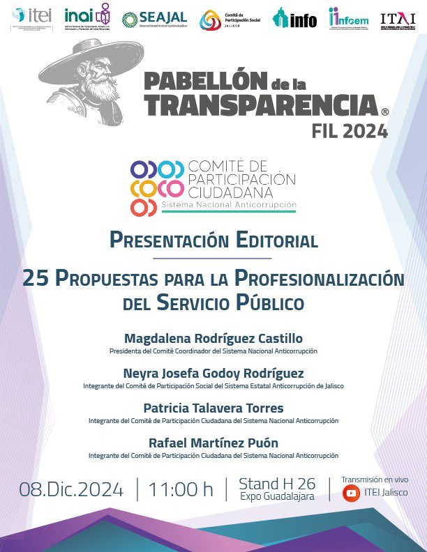 cpsseajal's tweet photo. #FILGDL2024 | Día 9️⃣

#PabellónDeLaTransparencia

🗣️ Profesionalización #ServicioPúblico #JusticiaAlternativa #CienciaPolítica #Corrupción #ParticipaciónCiudadana

📍Stand H26 
📽️Transmisión #EnVivo RRSS #ITEI https://t.co/IBSy5msub4