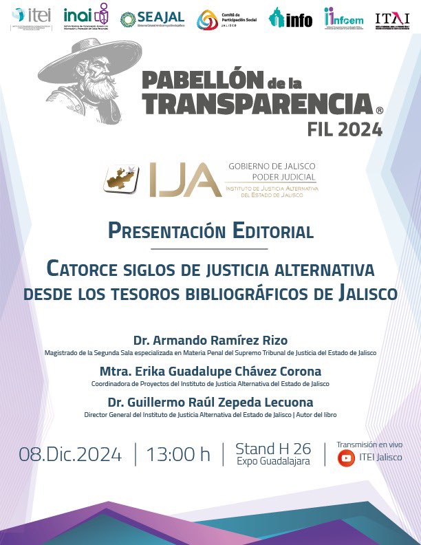 cpsseajal's tweet photo. #FILGDL2024 | Día 9️⃣

#PabellónDeLaTransparencia

🗣️ Profesionalización #ServicioPúblico #JusticiaAlternativa #CienciaPolítica #Corrupción #ParticipaciónCiudadana

📍Stand H26 
📽️Transmisión #EnVivo RRSS #ITEI https://t.co/IBSy5msub4