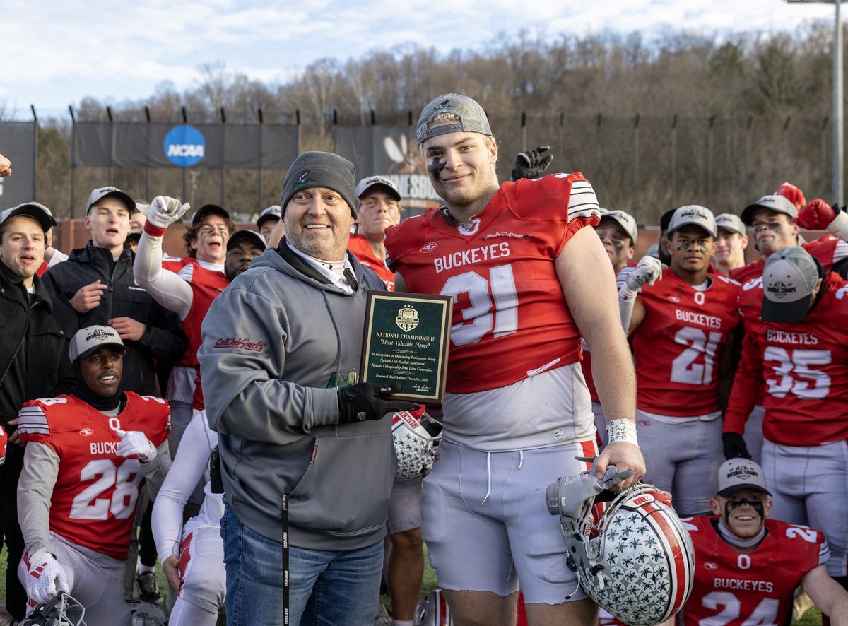 2024 National Club Football Association National Championship. #1 Ohio State Buckeyes vs #2 Clayton State. How it's going...

Buckeyes stop Clayton State on 4th and goal as time expires to win 20-13 and secure it's 3rd National Championship. Aiden Donovan game MVP.