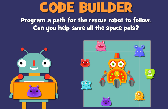 cubeforteachers's tweet image. Let's program a path for a robot! 🎮 #hourofcode #codingweek #kidscoding #teachers
mathplayground.com/code_builder.h…
