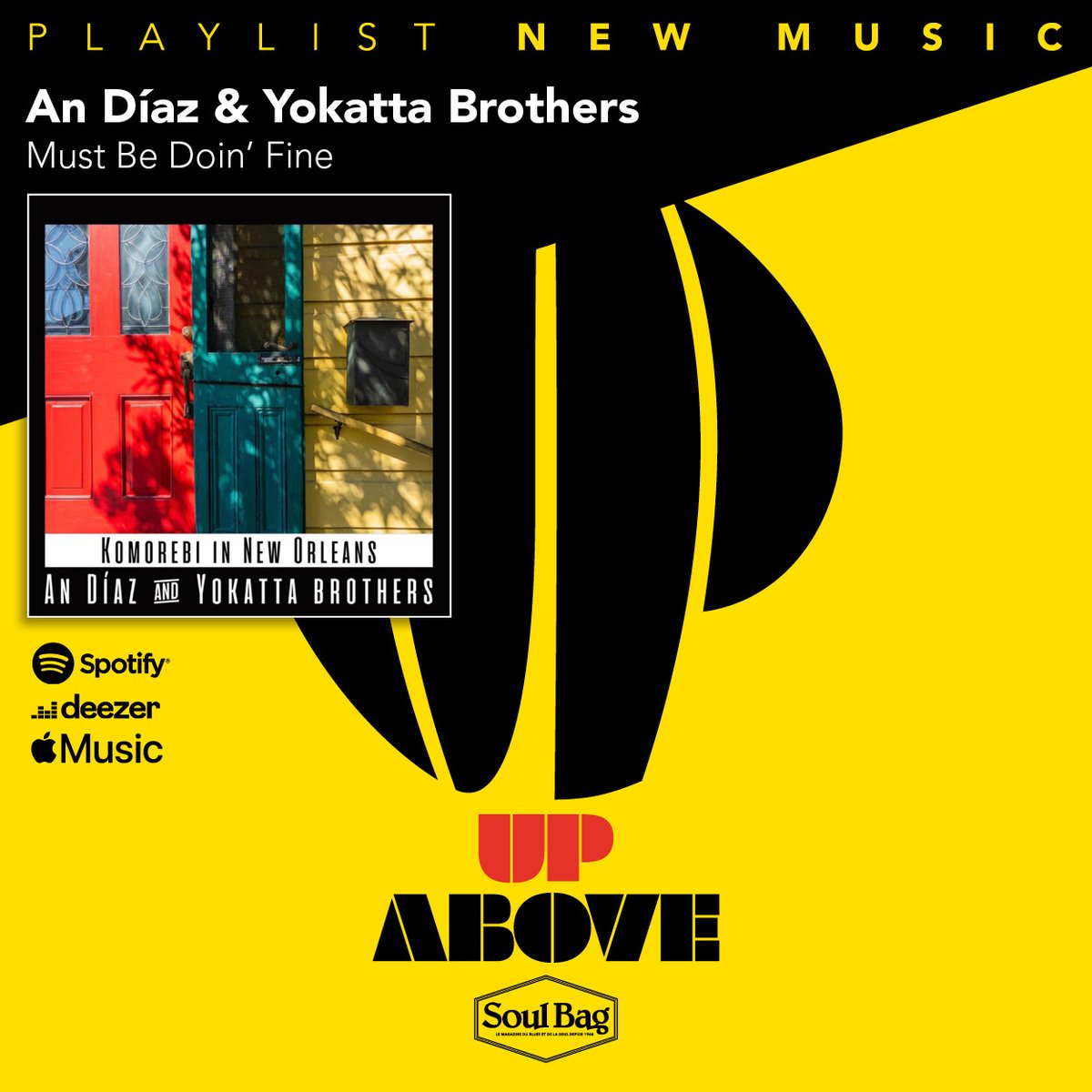 🎶Un nouveau titre de An Diaz &amp; Yokatta Brothers rejoint notre playlist Up Above.
▶️ open.spotify.com/playlist/5sNo6…
▶️ music.apple.com/fr/playlist/up…
▶️ deezer.page.link/R7hQM8VRFuyFks…
