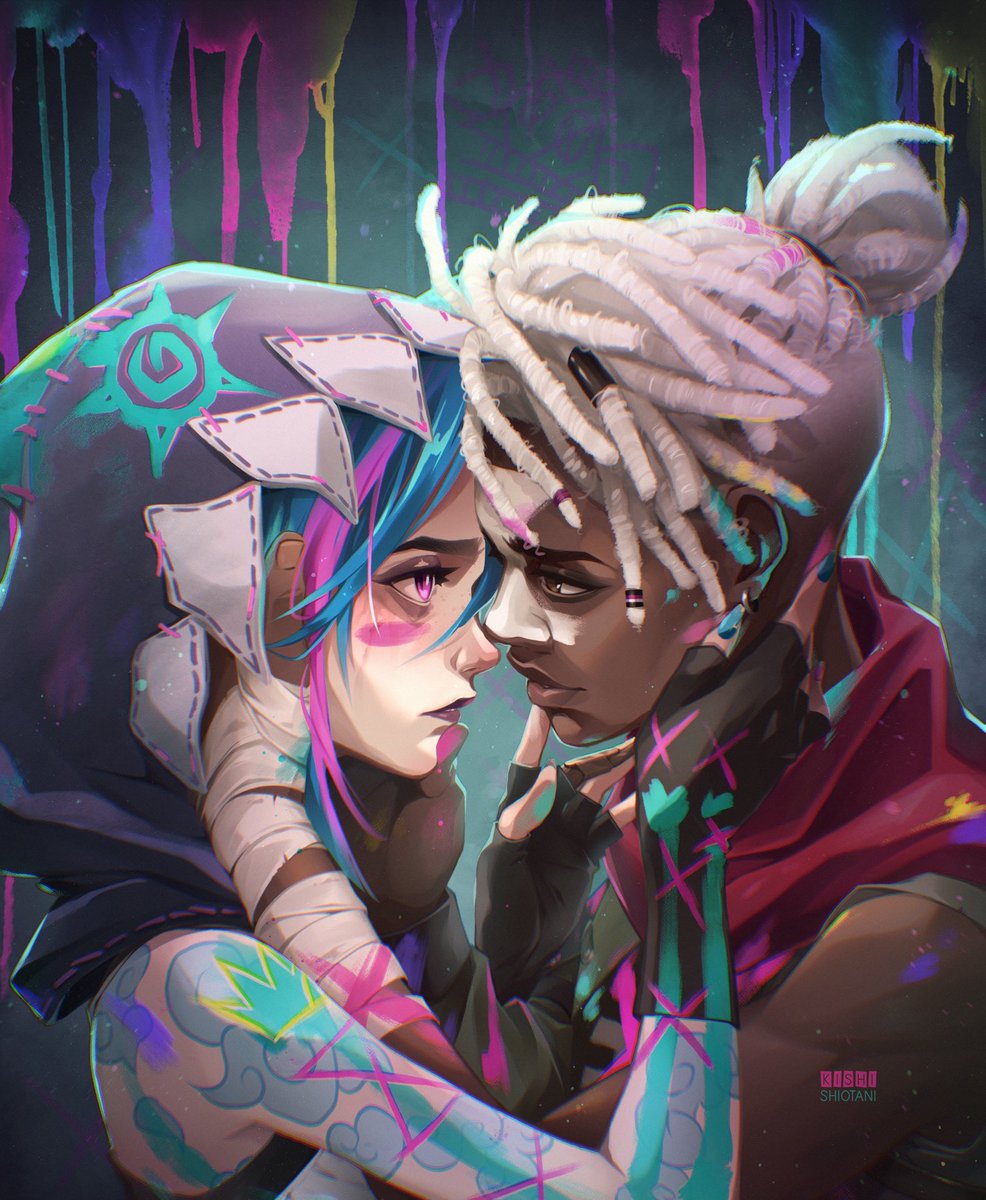 KishiShiotani's tweet image. „Always a dance with you“
🩵🩷🩵
Jinx x Ekko