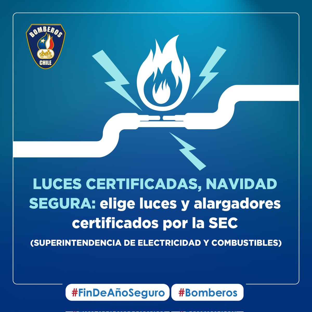 BomberosdeChile's tweet photo. #FINDEAÑOSEGURO | Sigue estos consejos para disfrutar de manera
segura las fiestas de fin de año. https://t.co/3qpV6iqbFv