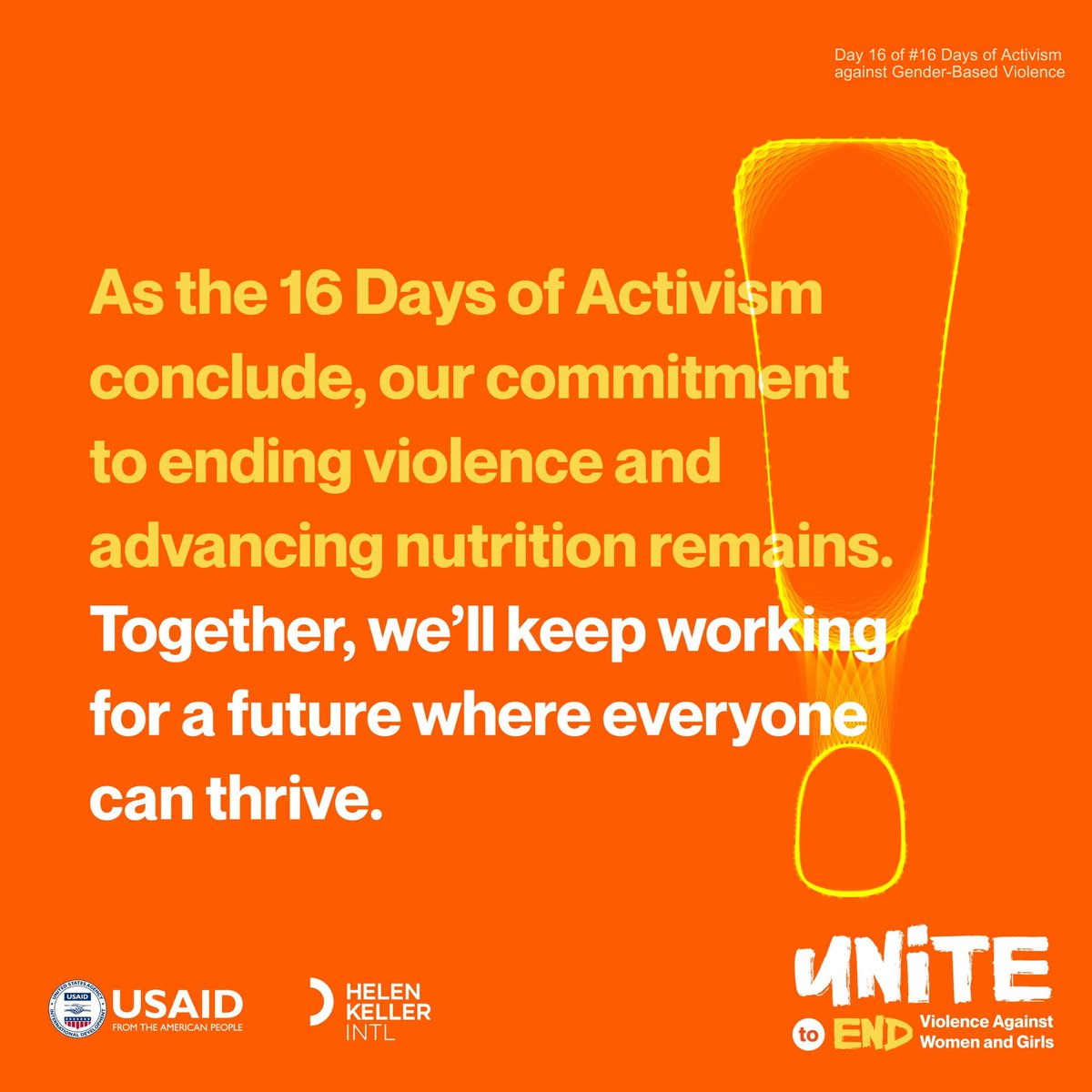 HelenKellerNG's tweet photo. As the 16 Days of Activism conclude, our mission remains clear: to end violence against women and girls and advance nutrition for all.
Together, we’ll keep building a world where safety, dignity, and opportunity are accessible.
#EndGBV #16Days #UniteToEnd https://t.co/ZxbYuByi75