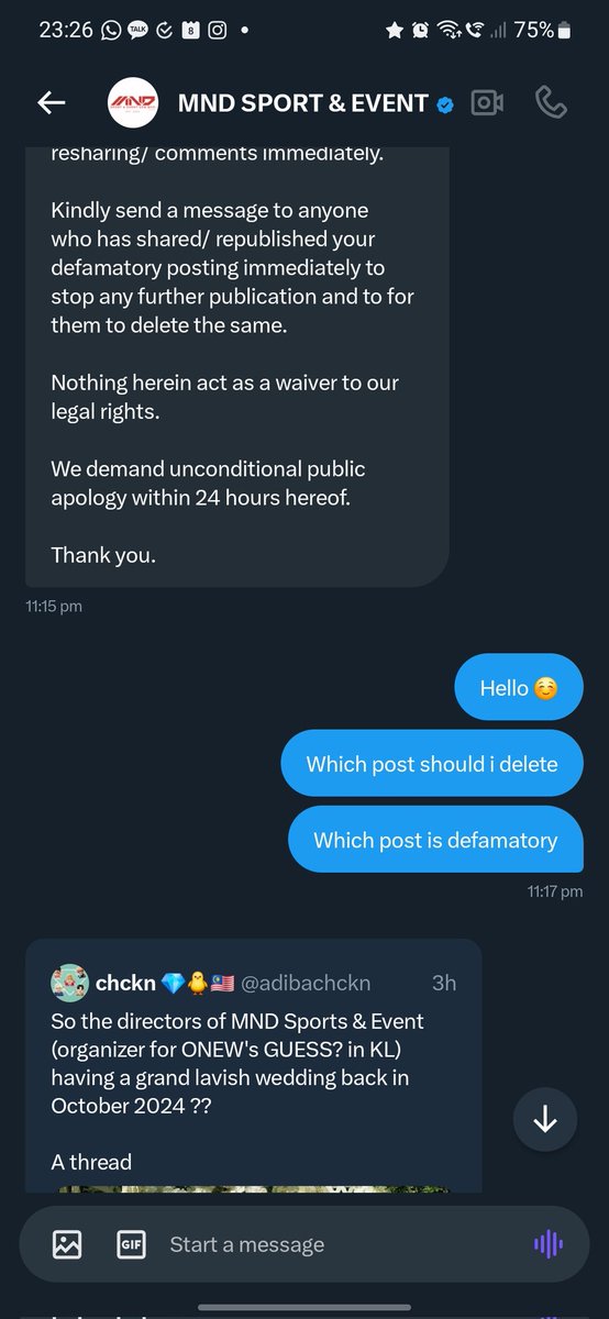 Ahhh sorry everyone <a href="/mndsportnevent/">MND SPORT & EVENT</a> has DMed me to delete the thread