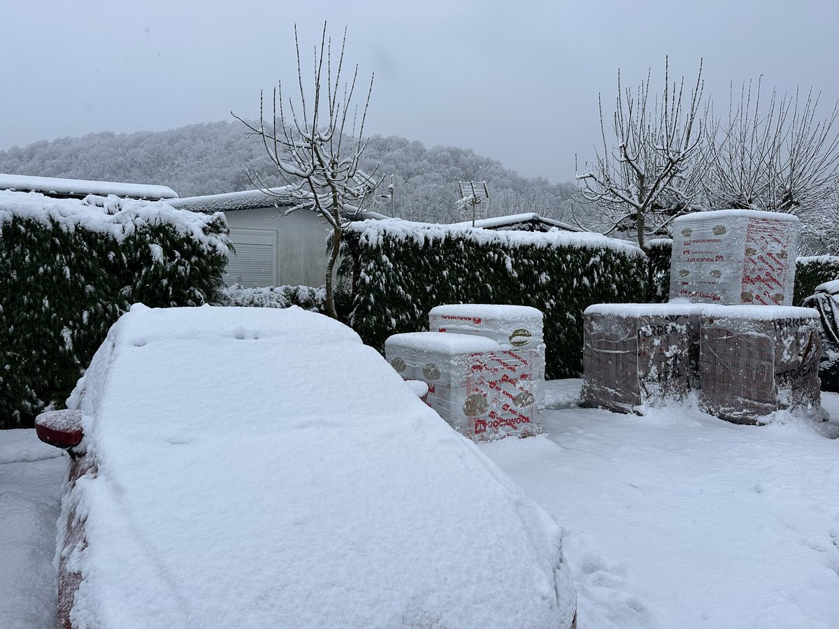 Navarrameteo's tweet image. ❄️ 14cm en el camping Urrobi #Aurizberri #Espinal (860m)