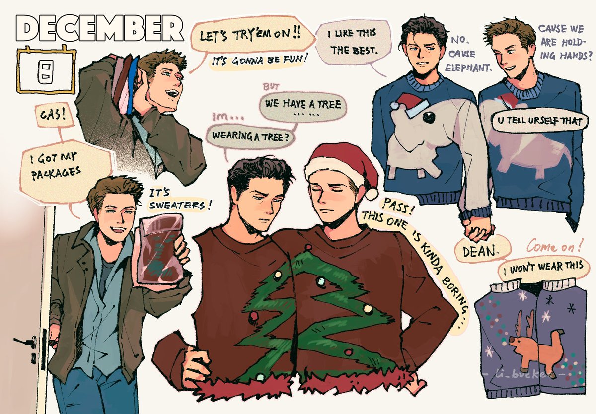 li_bucket's tweet image. Christmas checklist-Dec 8th.
….

Buying Christmas sweaters ✓

#destiel