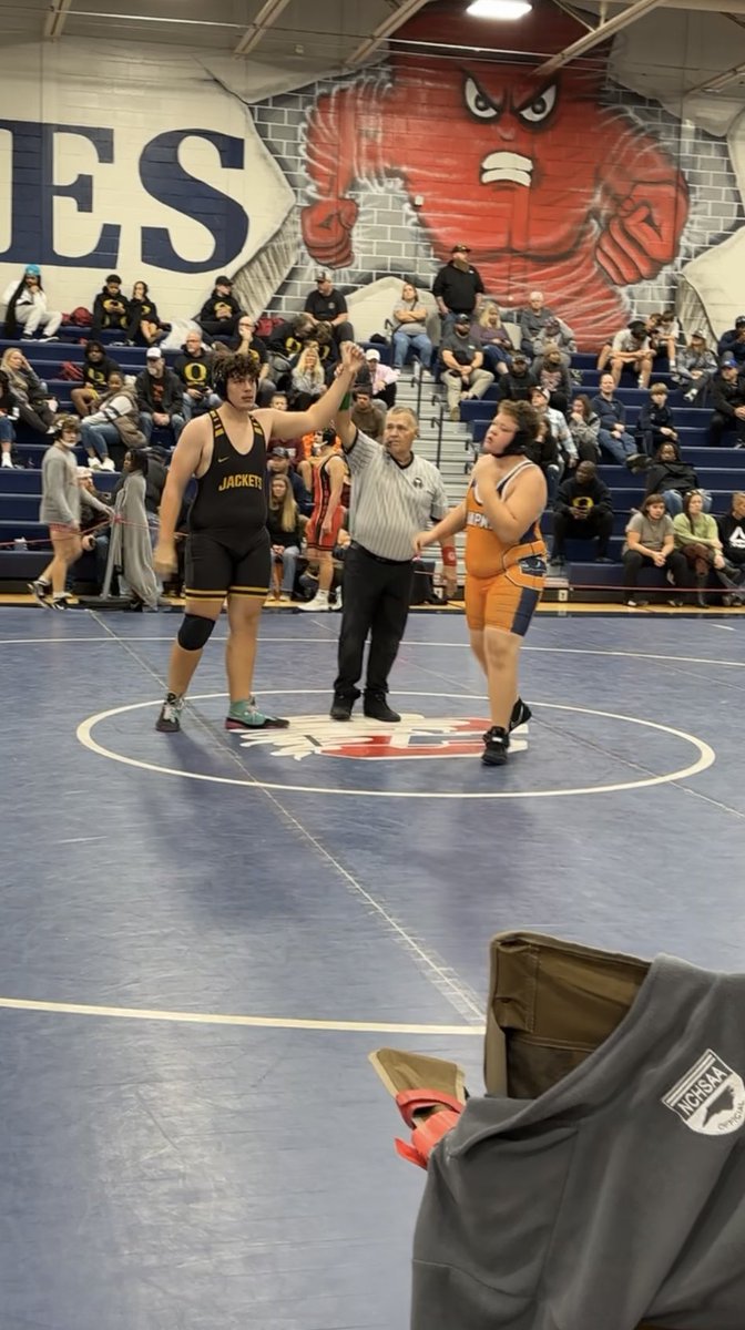 amp1005's tweet photo. 13 hours of wrestling yesterday 😳
But @LodonVeal won all his matches by pins, and came in first place!
#letsgoooo #EAT #gojackets 🐝🤼♂️ https://t.co/ptHt9R4RNp